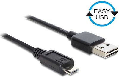 Powertech Regulat USB 2.0 spre micro USB Cablu Negru 3m (CAB-U063) 1buc