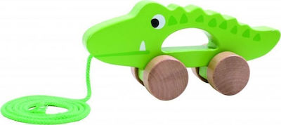 Tooky Toys Slide Toy Κροκόδειλος Συρόμενος made of Wood for 12++ Months