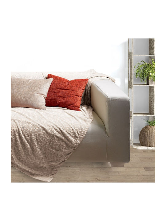 Das Home Pătură Fleece Simplă 150x170 cm Ecru