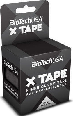 Biotech USA X-Tape Benzila de kinetoterapie 5cm x 5m Negru