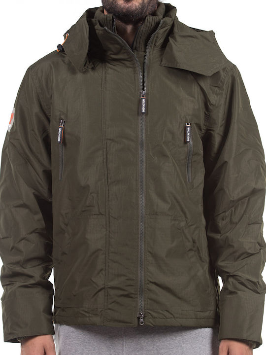 Geacă Iarnă Căptușită Cu Fleece 073617-Khaki Geci Bărbați Verde