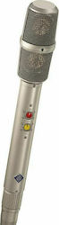 Neumann Condenser (Small Diaphragm) XLR Microphone USM-69 Shock Mounted/Clip On Mounting Voice in Silver Color