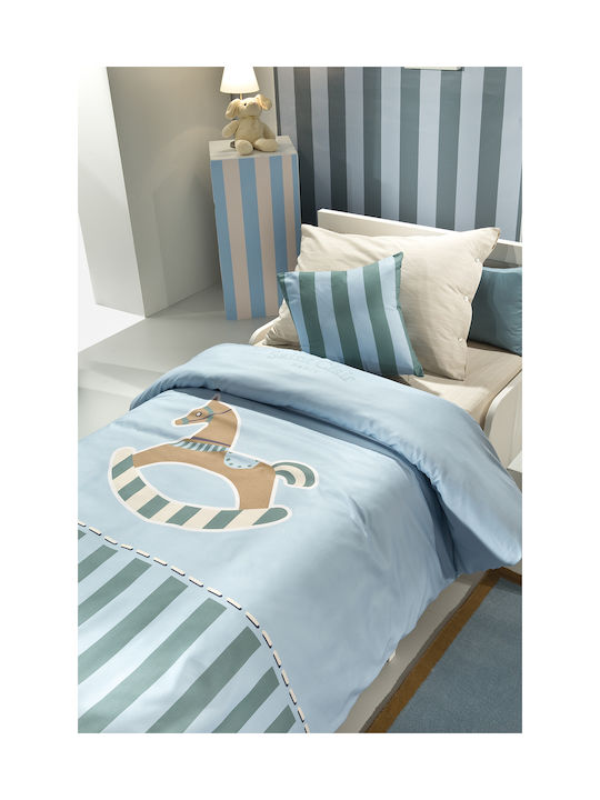 Saint Clair Toy Детски Плик за Завивка Единичен Памучен Синьо 160x220бр
