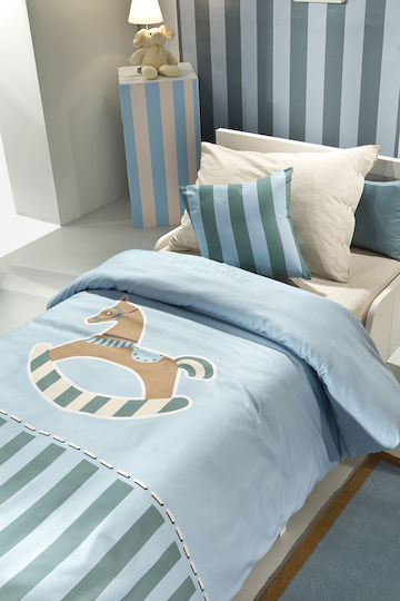 Saint Clair Toy Kids Duvet Cover Single Cotton Blue 160x220cm