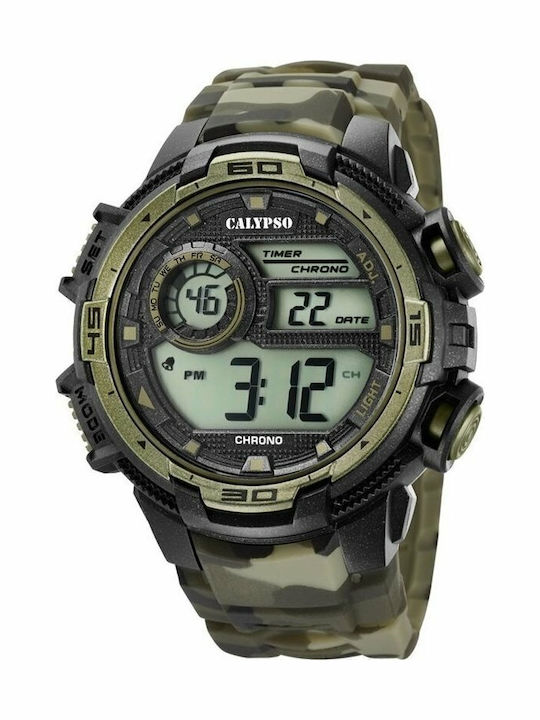 Дигитален Мъжки Часовник 51mm На Батерия С Каучукова Каишка