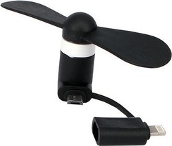 Ancus Lightning/microUSB mini Fan Black Ventilator Portabil USB / Fulgerul Negru