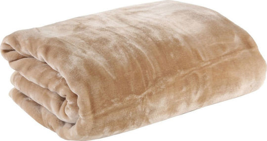 Nef-Nef Homeware Loft Pătură Catifea Supraînălțată 240x220cm Linen