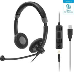 Sennheiser SC 75 USB MS Pe ureche Căști Multimedia cu microfon și conexiune Jack de 3,5 mm / USB-A