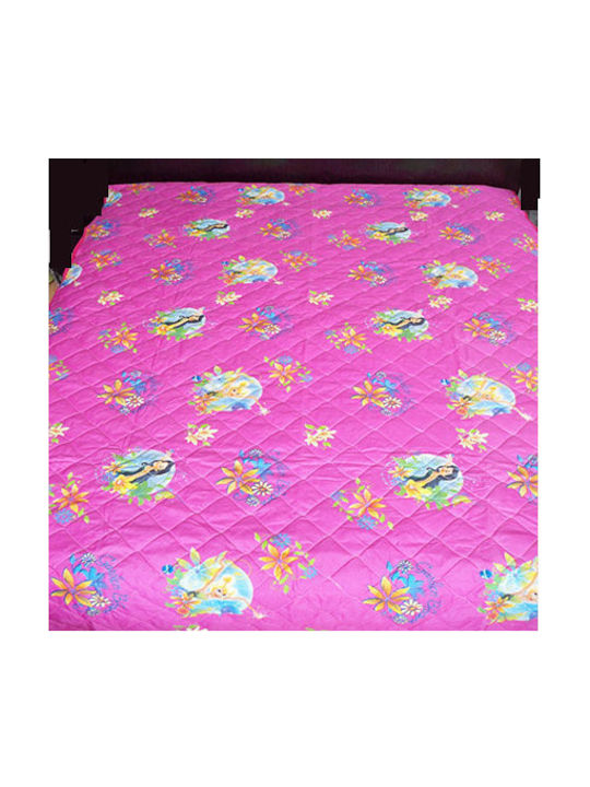 Kids Duvet Single with Microfiber Filling Tinkerbell Pink Pink 160x230cm