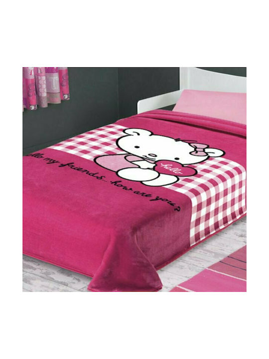 Belpla Kinderdecke Spanien Samt Ster Fuchsie 16...