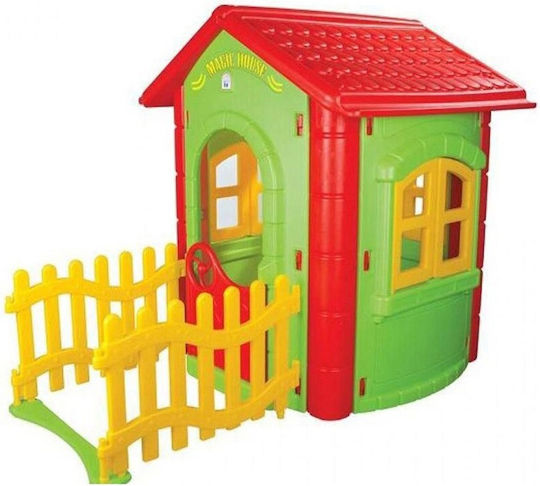 Pilsan Casă de joacă pentru copii în grădină Magic cu gard Verde 172x131x112cm