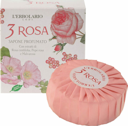 L' Erbolario 3 Rosa Sapone Profumato Soap Bar 100gr