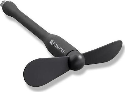 4Smarts Basic Typhoon Mini Fan 3in1 Black Ανεμιστηράκι Μαύρο