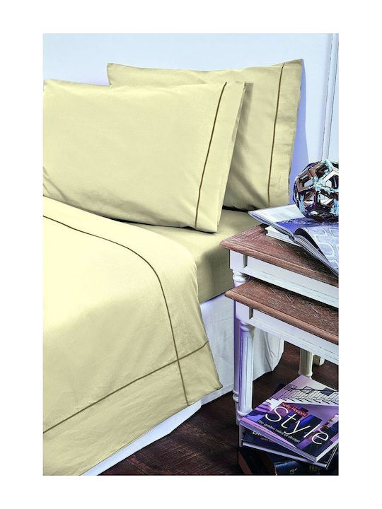 19V69 Duvet Cover Cotton Single 165x250 Arcobaleno Bello Cream 10.00694