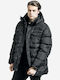 Lonsdale Darren Herren Winter Jacke Lässig Wasserdicht Schwarz