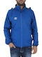 Umbro Shower Herren Jacke Lässig Wasserdicht Blau