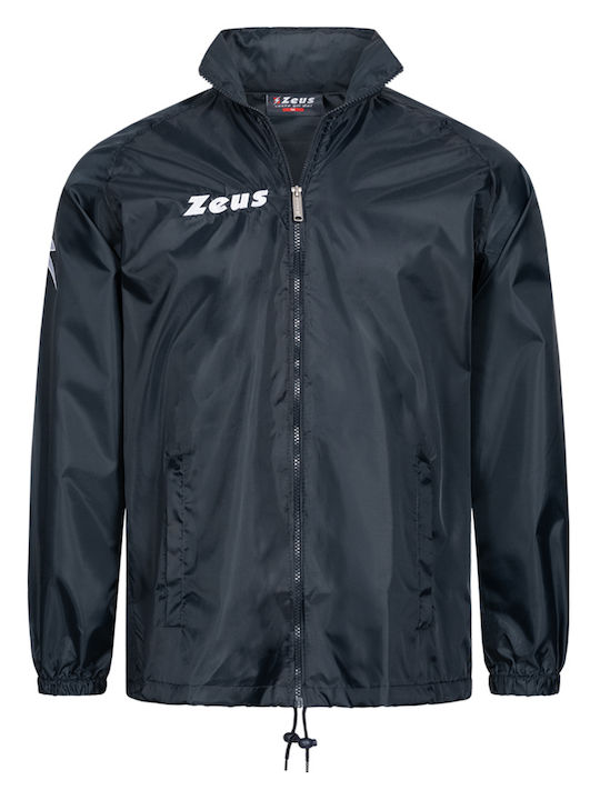 Zeus Kway Herren Jacke Lässig Wasserdicht und winddicht Blau