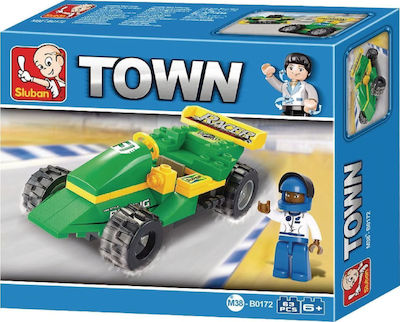 Sluban Tocuri Town: Racing Car pentru 6+ ani 63buc