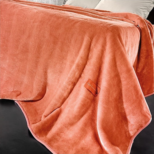 Guy Laroche Pătură Simplă Coral Solid 160x220 cm Portocalie