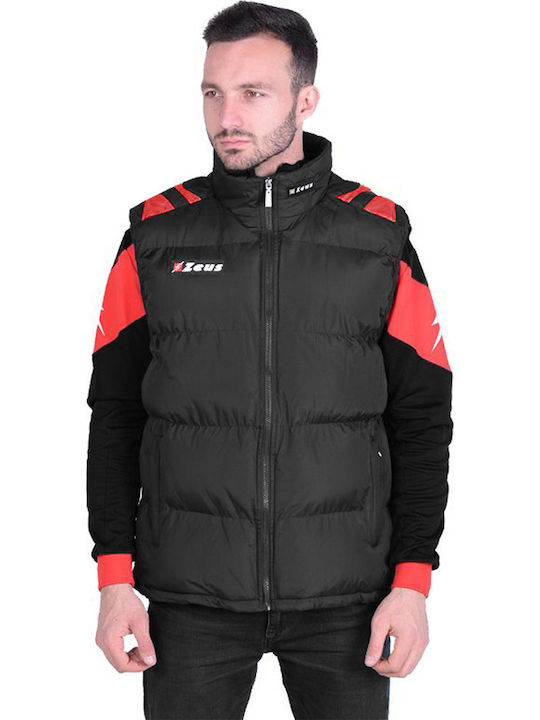 Zeus Celtic Geci Fără Mâneci Puffer Negru / Roșu
