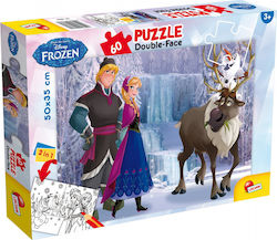 Παιδικό Puzzle Frozen Double Face 60pcs για 3+ Ετών Lisciani Giochi