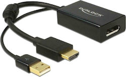 DeLock 62667 HDMI / USB-A male σε DisplayPort female
