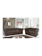 Chesterfield Dark Brown Living Room Furniture Set 3-Seater & 2-Seater Brown