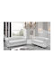 Chesterfield White Matte Living Room Furniture Set 3-Seater & 2-Seater White
