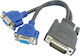 Powertech Converter DMS-59 male to VGA 2x female 1pcs (CAB-DMS002)