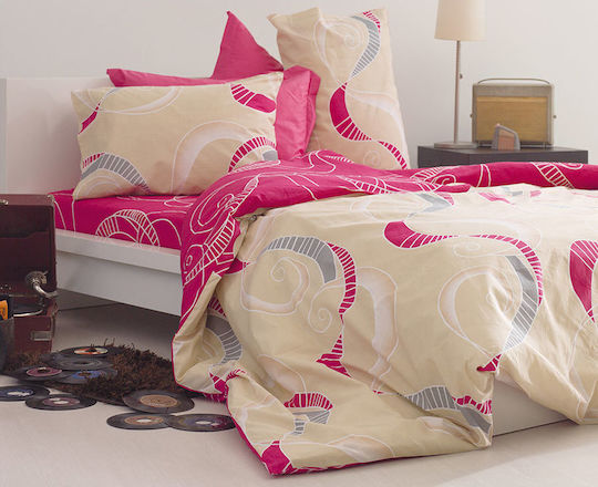 SB Home Bettbezug Einzelbett 160x240 Snail Beige