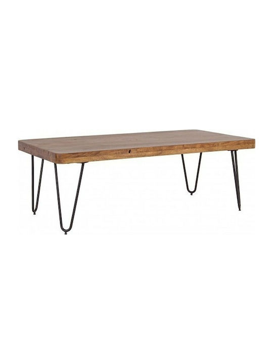 Edgar Rectangular Solid Wood Coffee Table Walnut L115xW60xH40cm