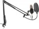Vonyx Πυκνωτικό Μικρόφωνο XLR Studio Set / Condensor microphone with stand and Τοποθέτηση Shock Mounted/Clip On Φωνής σε Ασημί Χρώμα