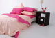 SB Home Set Huse Pentru Pilote Iris Roz Din Bumbac Satinat 220x240cm Superdublu Cu 2 Fețe De Pernă Roz