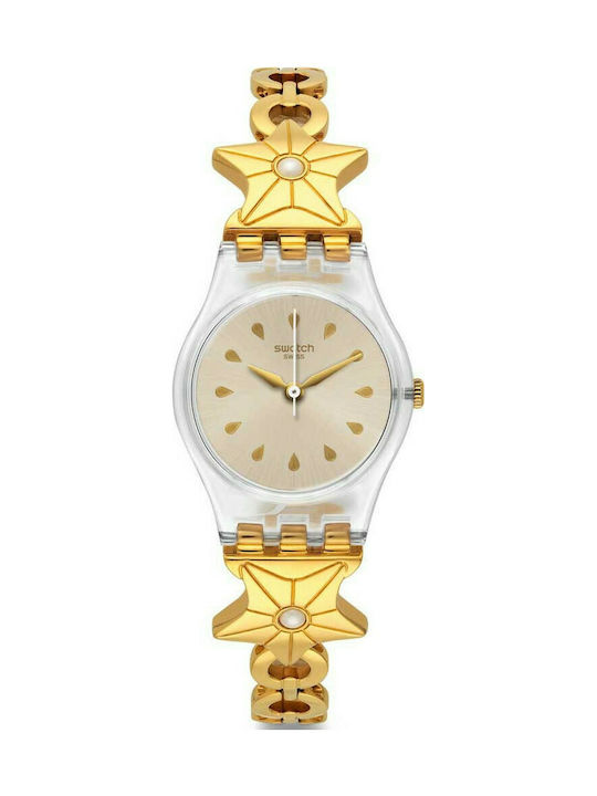 Swatch Etoile De Mer Watch with Gold Metal Bracelet