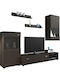 Gilda Living Room TV Unit with Showcase Wenge L200xW42xH42cm