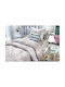 Saint Clair Sheet Set Single Cotton Letters Blue 160x250cm 3pcs