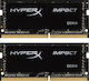 HyperX Impact 16GB DDR4 RAM με 2 Modules (2x8GB) και Συχνότητα 2666MHz για Laptop