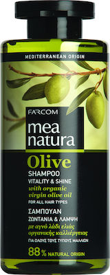 Farcom Mea Natura Olive Shampoos Shine for All Hair Types 300ml