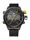 Weide Watch Battery with Black Leather Strap WD10456