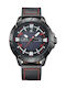 Weide Мъжки часовник 50mm на батерия с черна кожена каишка