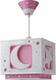 Ango Kids Plastic Single Ceiling Light E27 Moon Pink 23W