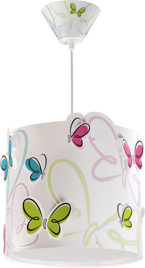 Ango Kids Plastic Single Ceiling Light E27 Butterfly White 23W 26x25cm