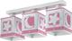 Ango Kids Plastic Chandelier Mount Ceiling Light E27 Moon Pink 23W