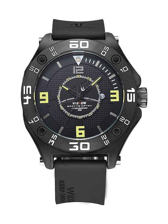 Weide Men's Watch 47mm Battery with Black Rubbe...