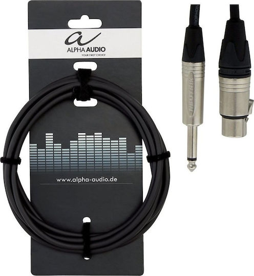 Alpha Audio Cable XLR female - 6.3mm male Μαύρο 6m (190.885)