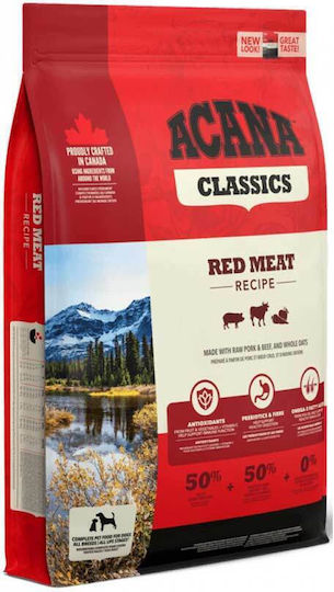 Acana Classics Red Meat 2kg Ξηρά Τροφή Σκύλων χωρίς Σιτηρά & Γλουτένη με Αρνί, Βοδινό και Χοιρινό