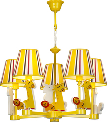 Keskor Ζούγκλα Multi Bulbs Kids Lighting Pendant of Fabric 40W with Drive Size E14 In Yellow Colour