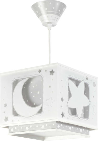 Ango Kids Plastic Single Ceiling Light E27 Moon Grey 23W 25cm