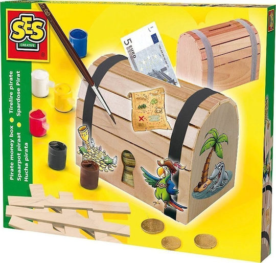 Ses Creative Wooden Construction Toy Make the Pirate's Piggy Bank for Children 5+ years+ Years