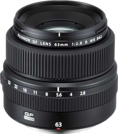 Fujifilm Medium Format Camera Lens GF 63mm f/2.8 R WR Fixed for Fujifilm G Mount Black